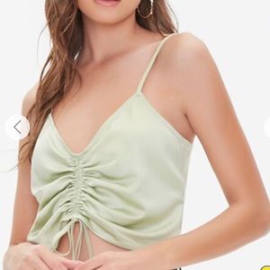 Forever 21 Ruched Satin Cami